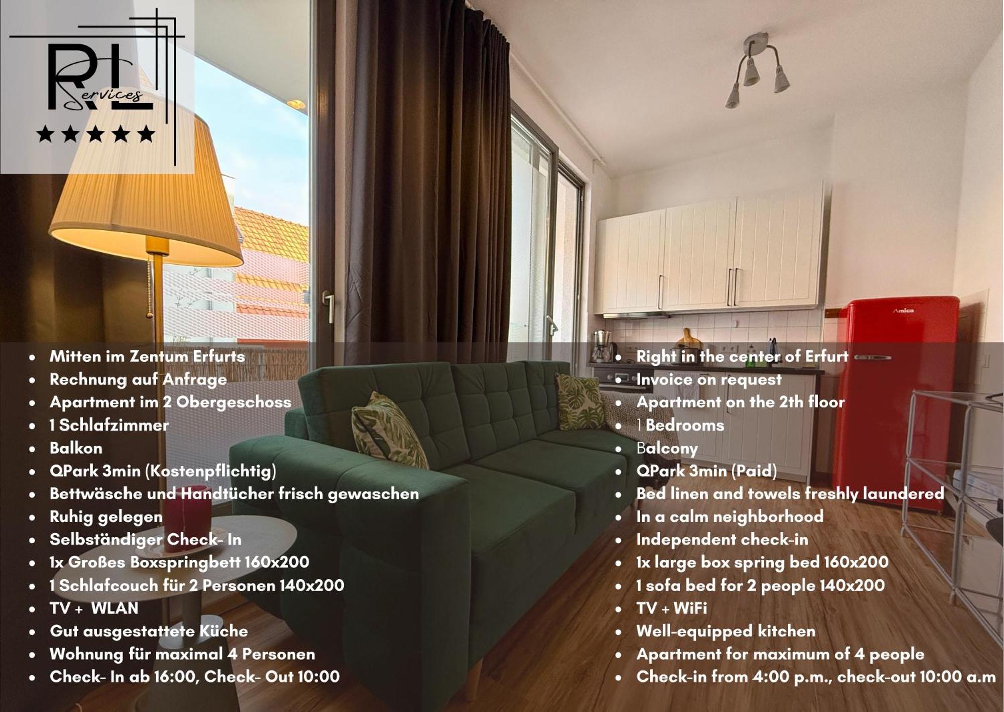 Balkon, Zentral, Modern, Erfurt City Экстерьер фото